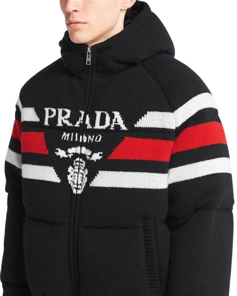 prada cropped puffer jacket|prada cropped cashmere down jacket.